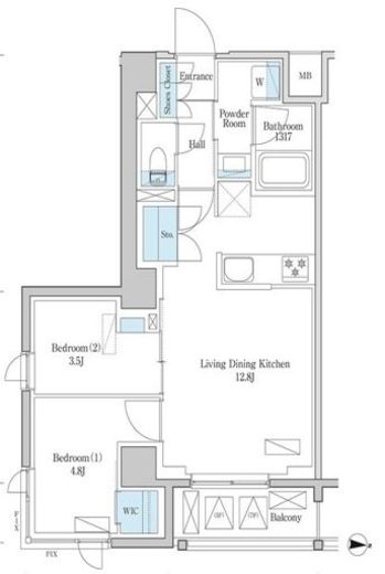 デュオフラッツ篠崎 505 間取り図
