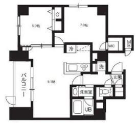 アルティザ自由が丘 502 間取り図