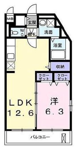 クレイオ三田 101 間取り図