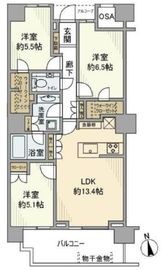 ダイアパレス上石神井レジデンス 10階 間取り図