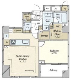 パークホームズ三軒茶屋一丁目 3階 間取り図