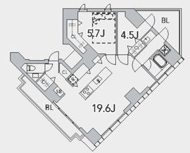 グランデュオ上馬 (GranDuo Kamiuma) 1201 間取り図