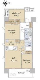 The ASAKUSA RESIDENCE 12階 間取り図