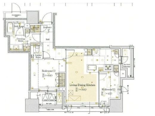 クラッシィハウス大手町ザ・スイート 3階 間取り図