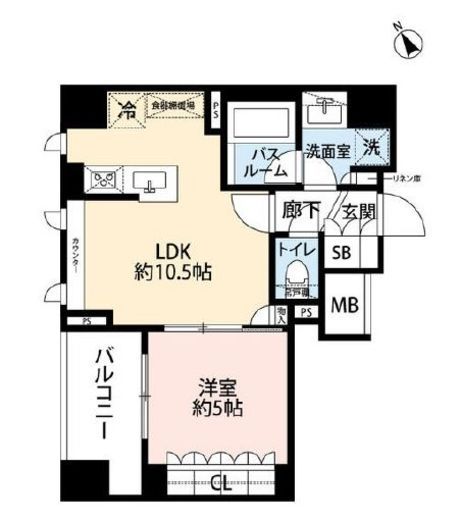オープンレジデンシア築地 8階 間取り図
