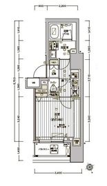 ヴァレッシア早稲田駅前シティ 2階 間取り図