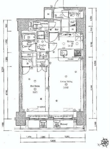 ブレシア銀座イースト 13階 間取り図