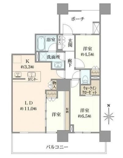 シティタワー金町タワー棟 16階 間取り図