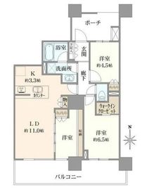 シティタワー金町タワー棟 16階 間取り図