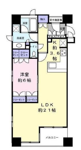アスコットパーク日本橋富沢町 3階 間取り図