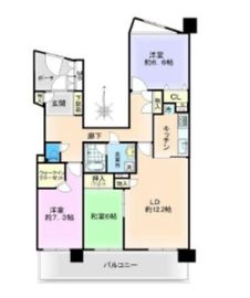 アルファスシティ大島 14階 間取り図