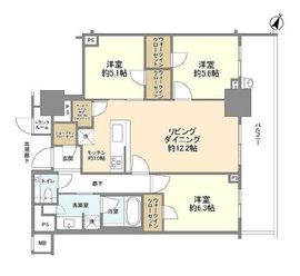 ブランズ横浜 8階 間取り図