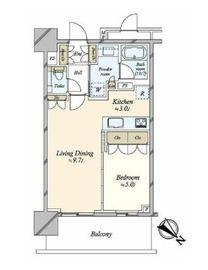 ブランズタワー豊洲 28階 間取り図