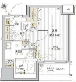 ヴァレッシア早稲田駅前シティ 6階 間取り図