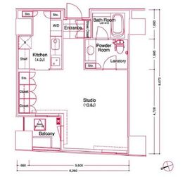 稲荷町タワー 1103 間取り図