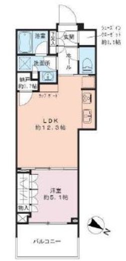 パークタワー勝どきミッド/サウス 27階 間取り図
