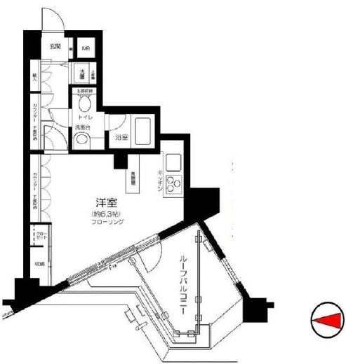 アルカーデンシティリンクス新宿 603 間取り図