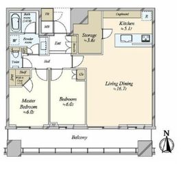 パークタワー晴海 42階 間取り図