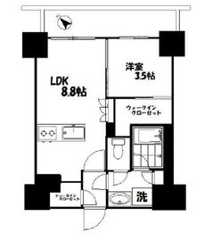 ピアース赤坂 4階 間取り図
