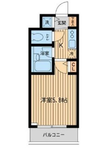 ザ・パーククロス市ヶ谷 106 間取り図