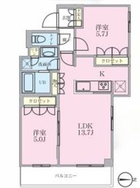 リージア三軒茶屋 408 間取り図