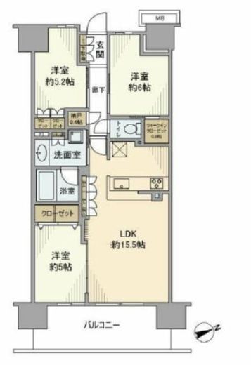 グレーシア湘南藤沢テラス 9階 間取り図