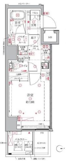 クレイシアIDZ浅草 5階 間取り図