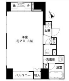 銀座パトリアタワー 1401 間取り図