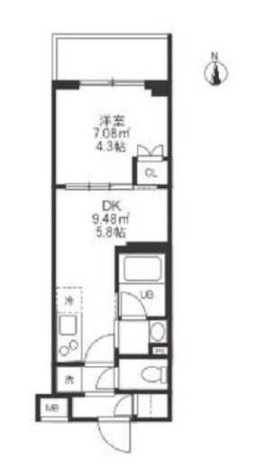 仮）大田区蒲田本町1丁目マンション 2階 間取り図