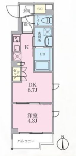 リージア三軒茶屋 306 間取り図