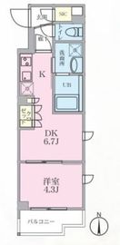 リージア三軒茶屋 406 間取り図