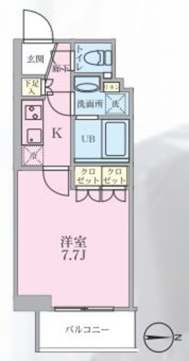 リージア三軒茶屋 207 間取り図