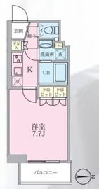 リージア三軒茶屋 407 間取り図