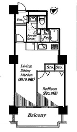 六本木ビュータワー 13階 間取り図