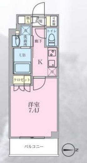 リージア三軒茶屋 209 間取り図