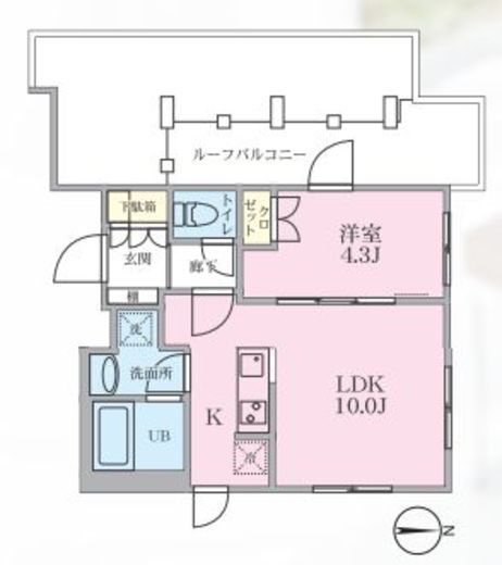 リージア三軒茶屋 507 間取り図
