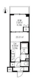 仮）大田区蒲田本町1丁目マンション 1階 間取り図