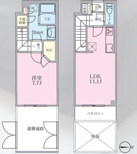リージア三軒茶屋 104 間取り図