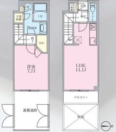 リージア三軒茶屋 104 間取り図