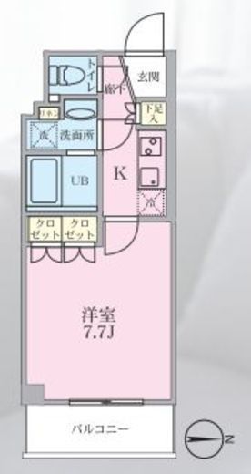 リージア三軒茶屋 308 間取り図