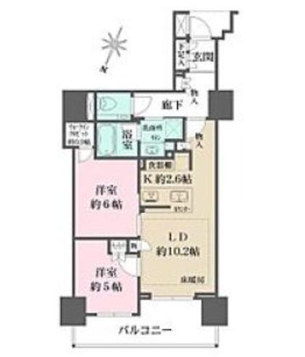 ザ・パークハウス市ヶ谷 9階 間取り図
