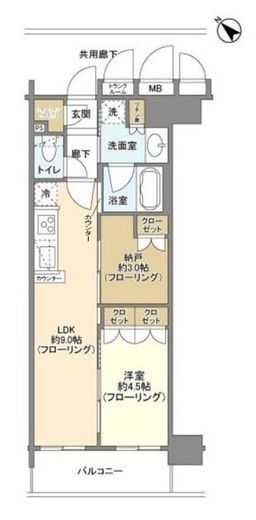 プレシエ横浜石川町 4階 間取り図