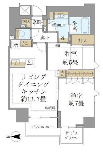 ブリリア上野プレイス 11階 間取り図