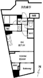 リビオレゾン千代田岩本町ルジェンテ 13F1 間取り図