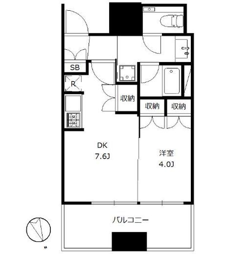 大崎ガーデンレジデンス 726 間取り図