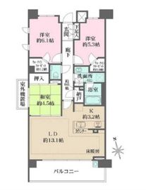 ザ・パークハウス横濱中山 3階 間取り図