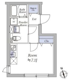 アトリオフラッツ戸越 204 間取り図