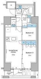 ルフォンプログレ大森山王 1002 間取り図