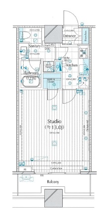 コンシェリア西新宿タワーズウエスト 15階 間取り図