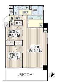 グッドビュー川崎 4階 間取り図